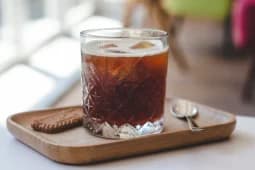 A glass of cold brew coffee